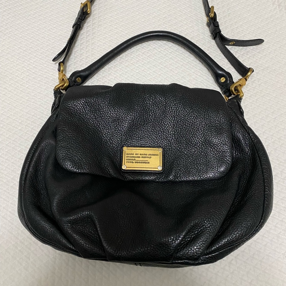 Marc by Marc Jacobs crossbody bag, black pebbled leather